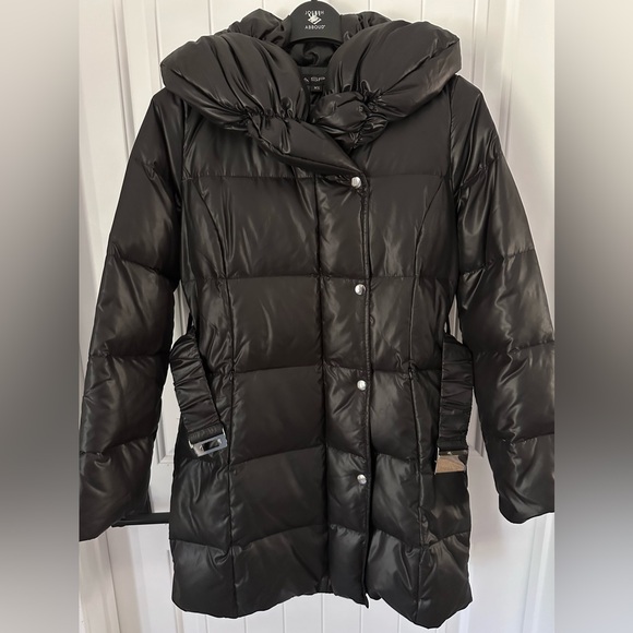 Via Spiga Belted Puffer down/waterfowl Jacket Sz XS - Picture 3 of 9